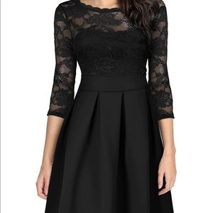 NWT Brand new Black Vintage Lace Dress